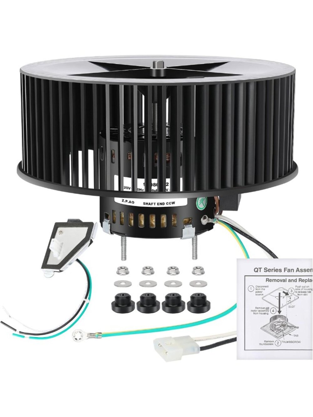 Exhaust Fan Motor & Blower Wheel Replacement for QTXE/QTR Series - OEM